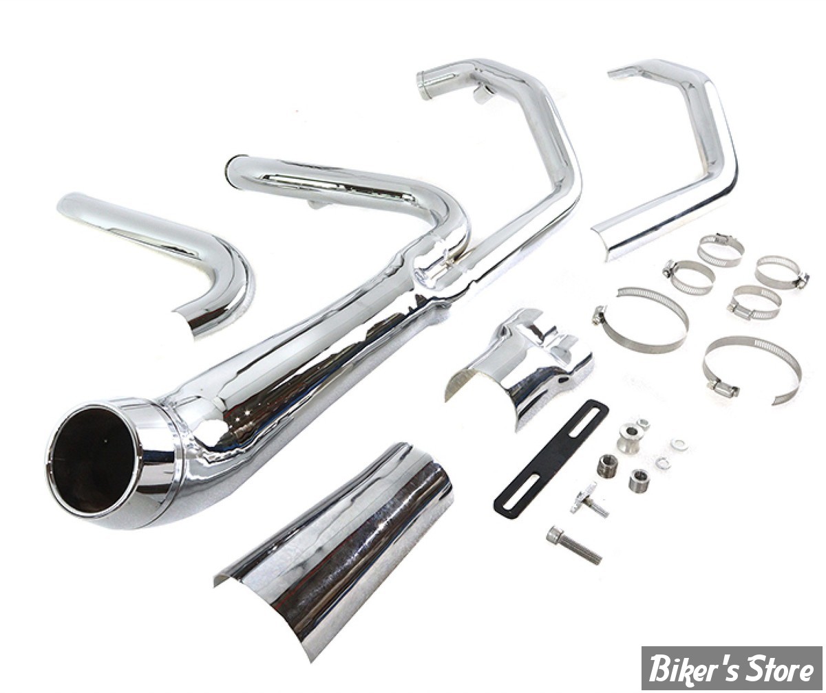 - ECHAPPEMENT - V-TWIN / Wyatt Gatling - SOFTAIL 07/17 - Cyclone 1-3/4" 2 into 1 Exhaust Header Set - 29-2116 - CHROME
