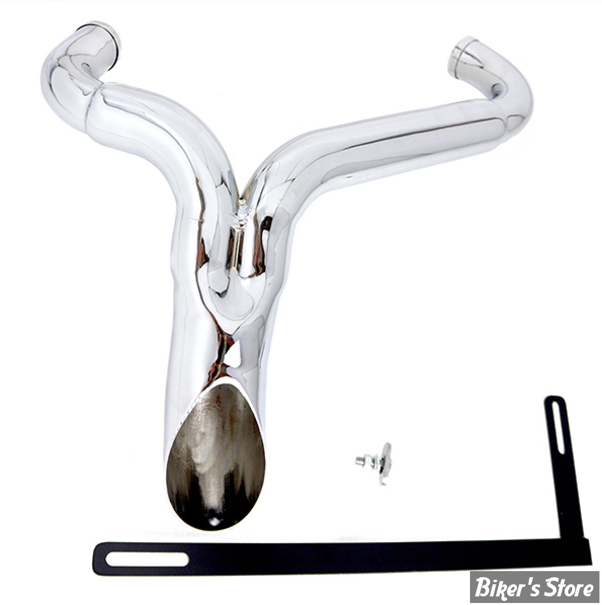 - ECHAPPEMENT - V-TWIN / Wyatt Gatling - "Y" Exhaust Pipe Header - SOFTAIL  00/06 - 30-0776 - CHROME