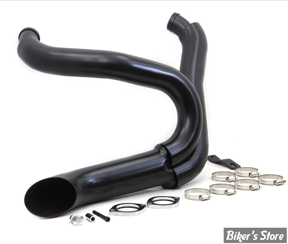 - ECHAPPEMENT - V-TWIN / Wyatt Gatling - 2 into 1 Exhaust Pipe Header Kit - SOFTAIL 12/17 / FXDWG 12/17 - NOIR - 30-0773