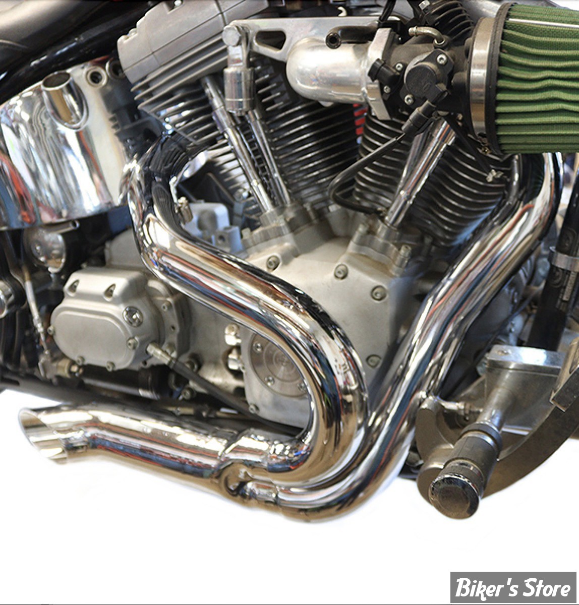 - ECHAPPEMENT - V-TWIN / Wyatt Gatling  - 2 into 1 Exhaust Pipe Header Kit - SOFTAIL  00/06 - 30-0835 - CHROME