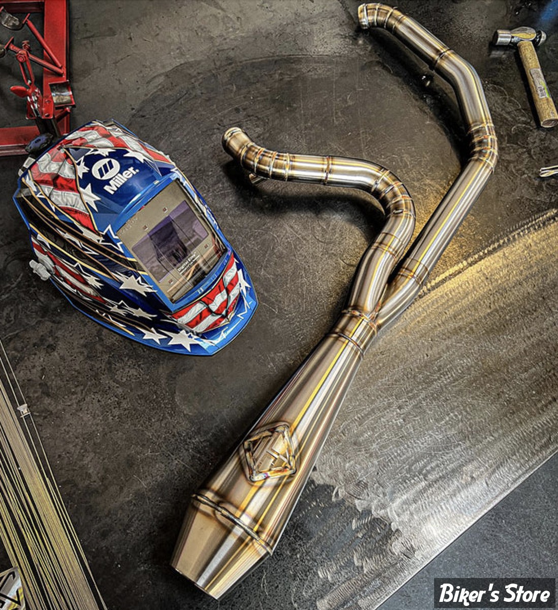 - ECHAPPEMENT - SP CONCEPTS EXHAUST SYSTEM - TOURING M8 2017UP - BIG BORE WORKS EDITION - INOX - SPC-2-003-WE