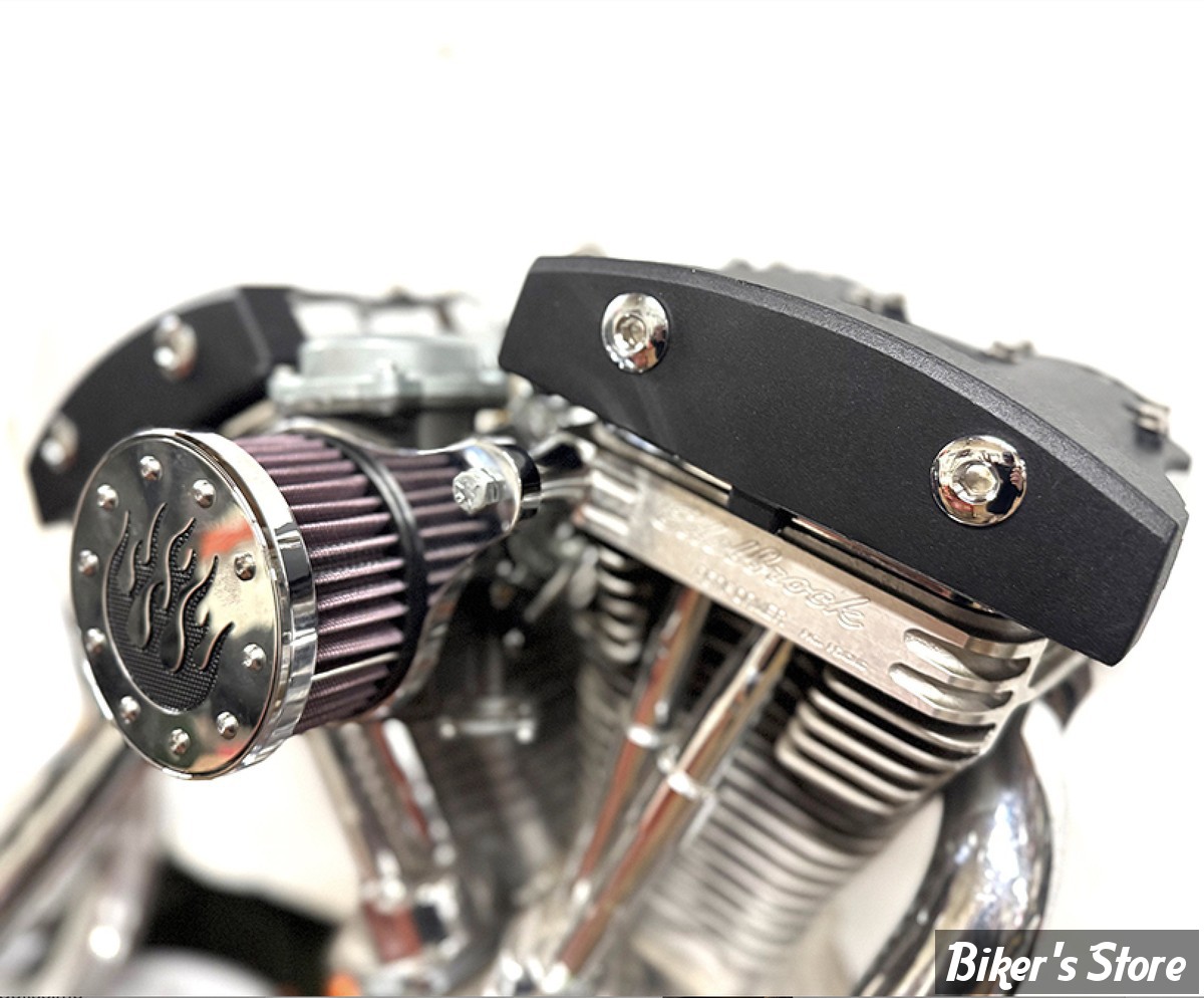 ECLATE D - PIECE N° 17B - COUVRE CULBUTEURS TYPE SHOVELHEAD - BIGTWIN 84/99 - Shovlehead Evolution Rocker Box Set - NOIR