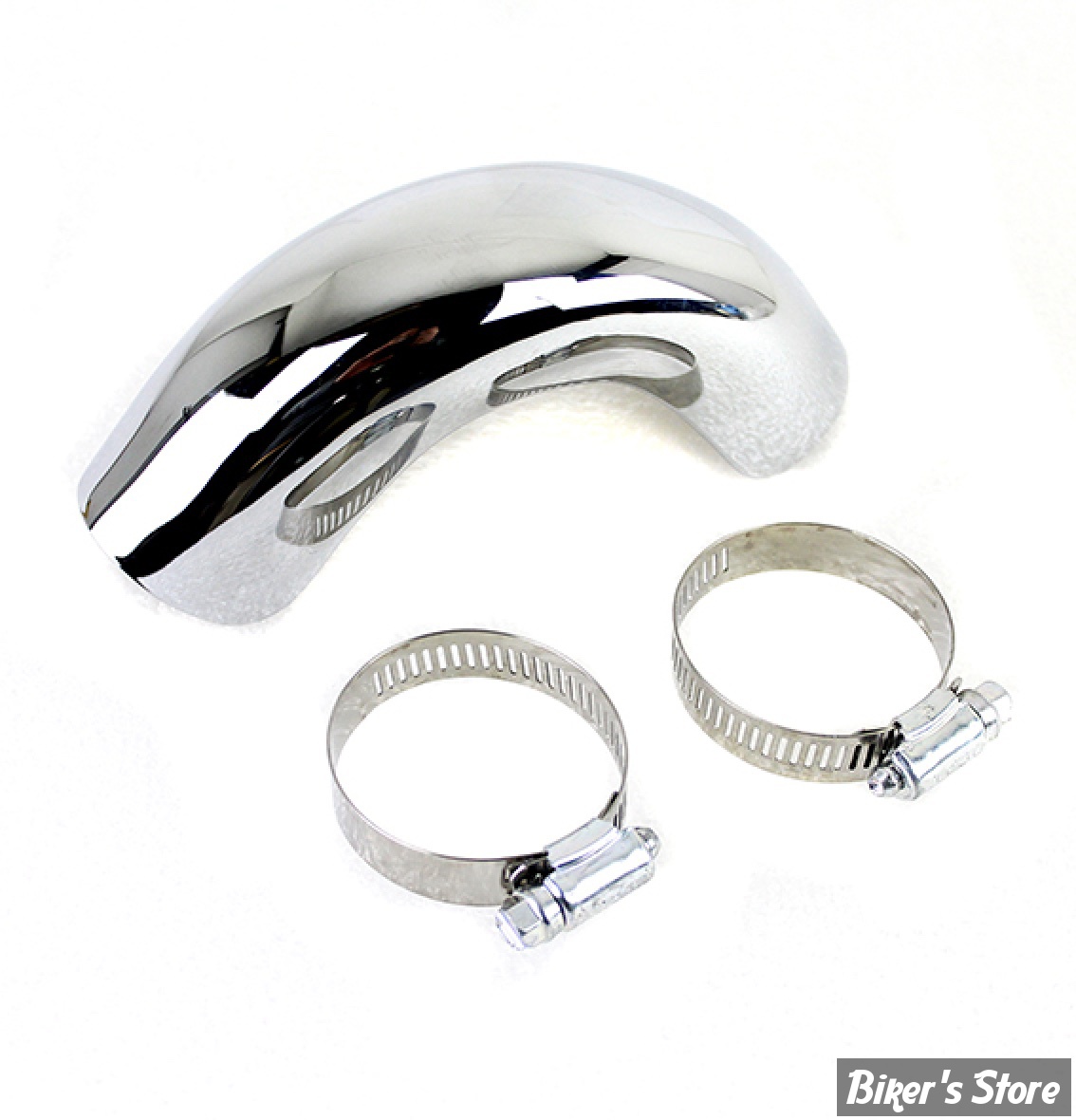 PARE CHALEUR - POUR COLLECTEUR 2 EN 2 FL 70/84 - V-TWIN - 30-0675 -  CHROME