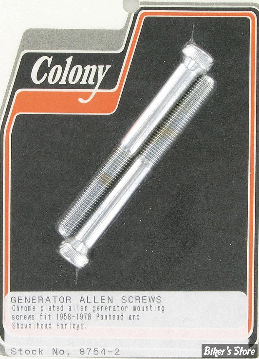 ECLATE N - PIECE N° 12 - KIT DE VISSERIE DE GENERATRICE - OEM 30011-58 - COLONY - ALLEN STYLE - CHROME - 8754-2
