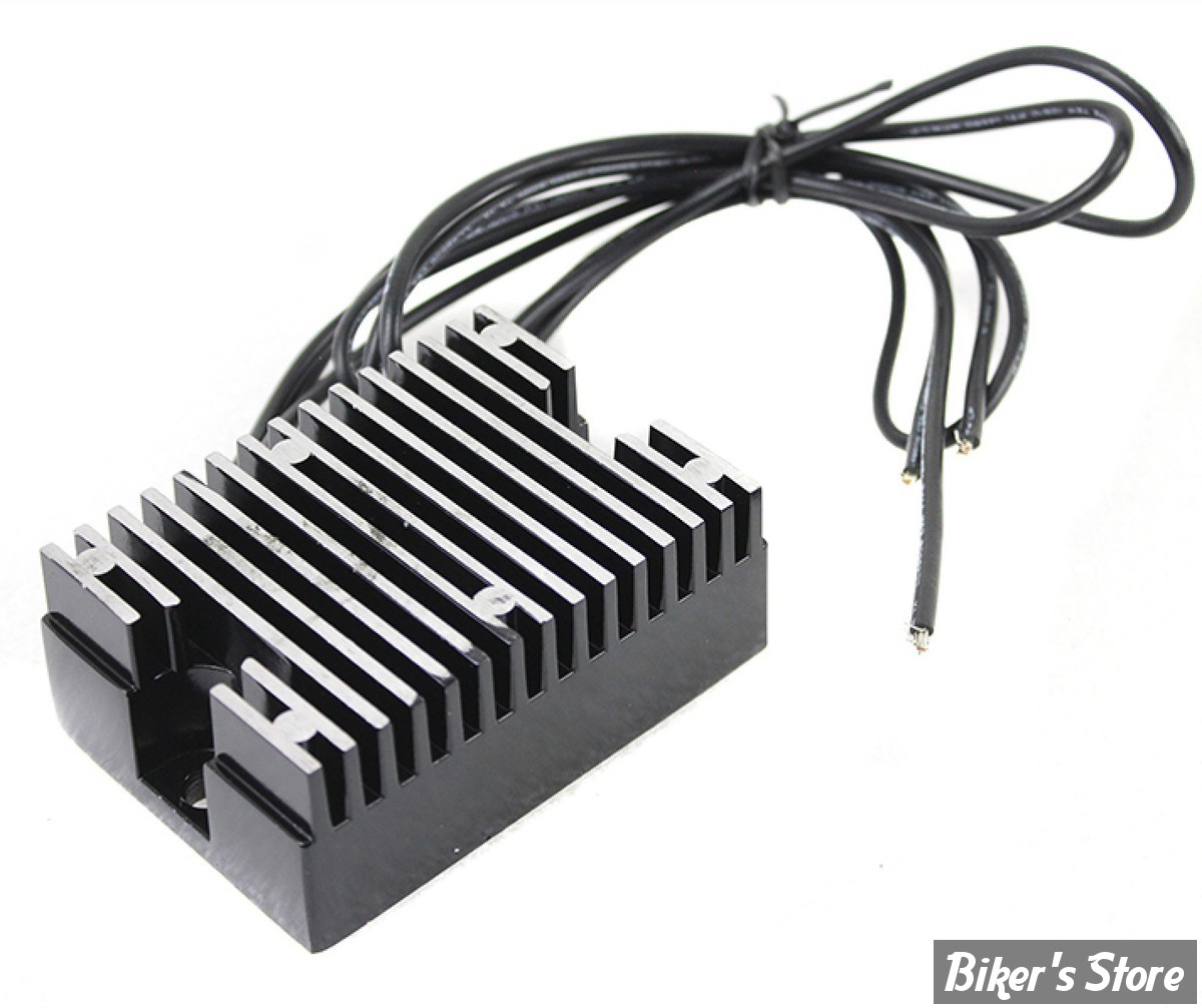 KIT ALTERNATEUR POUR MODELES AVEC GENERATRICE - 12V - BIGTWIN 41/69 / SPORTSTER 57/83 - VOLT TECH - NOIR / NOIR  : REGULATEUR DE REMPLACEMENT