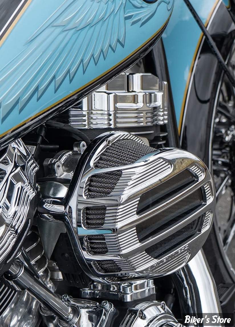 FILTRE A AIR - A.NESS - MILWAUKEE EIGHT 2023UP - SIDEKICK AIR CLEANER - FINITION : CHROME - 600-248