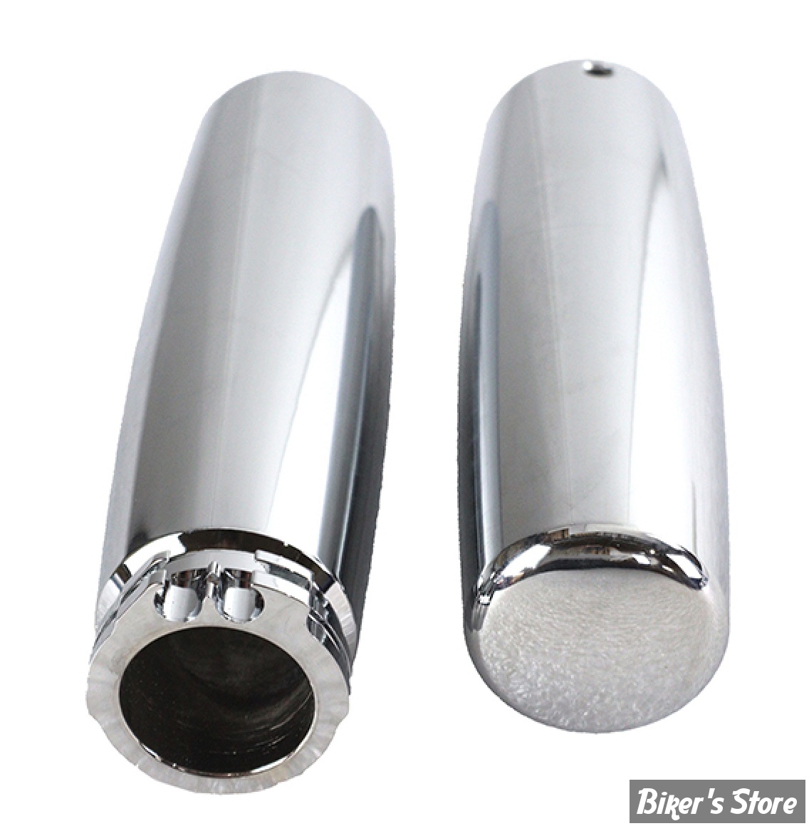 POIGNEES - V-TWIN Tedd Cycle - Billet Smoothie Style Grip Set - CHROME