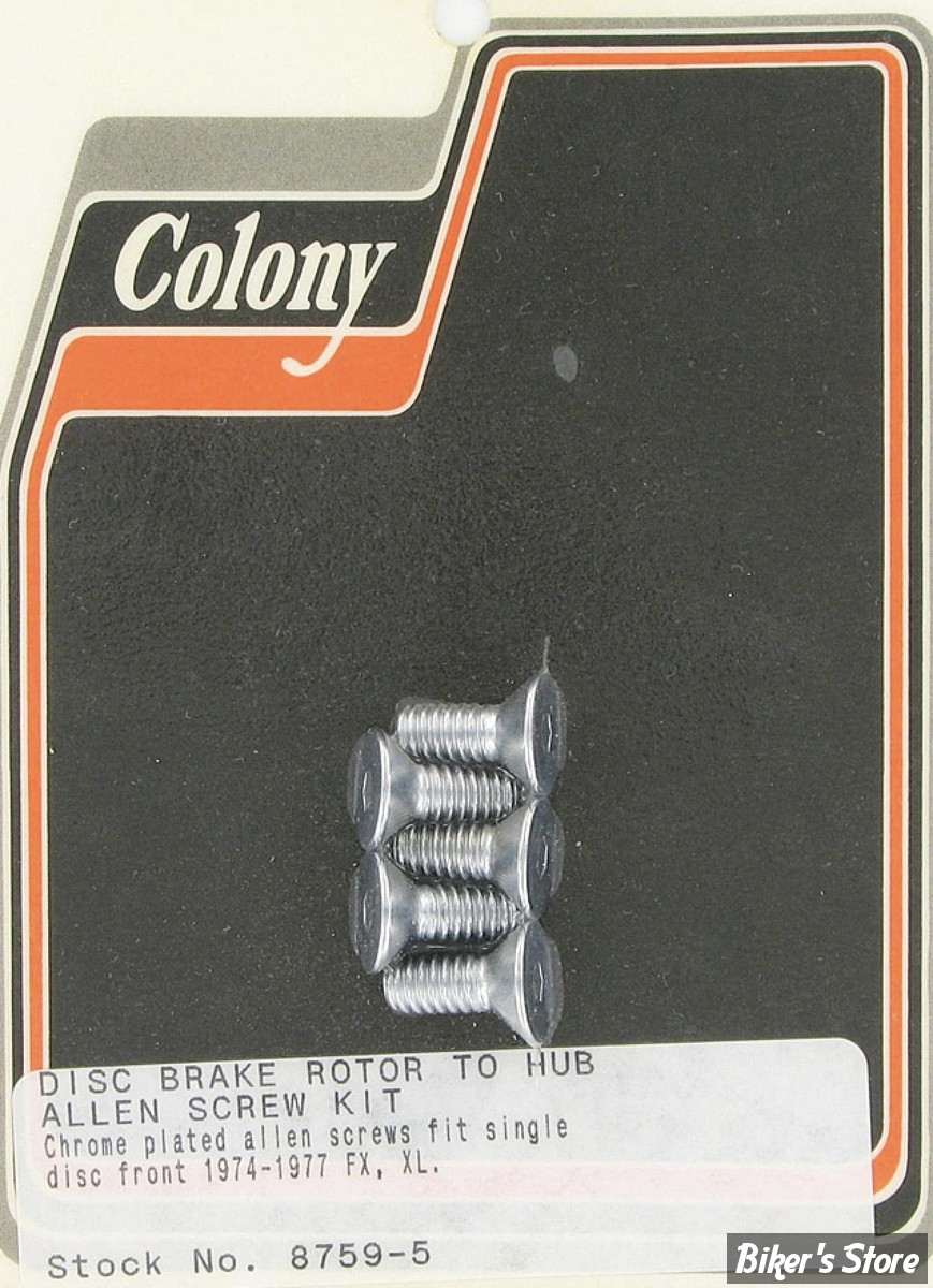 ECLATE DF - PIECE N° 02 - KIT VISSERIE DE DISQUE AVANT (JANTE MOULEE) - OEM 41191-74A - FRAISEE - CHROME - 8759-5