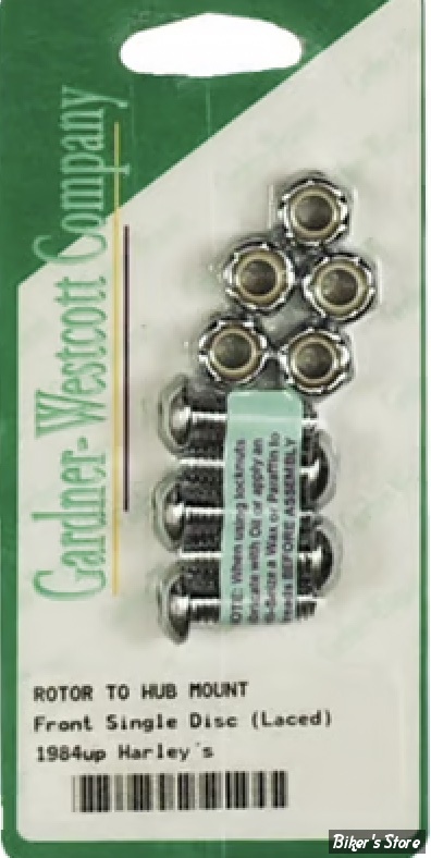 ECLATE DF - PIECE N° 03 - KIT VISSERIE DE DISQUE AVANT (JANTE A RAYONS) - OEM 3655 ET 7739 - ALLEN - CHROME