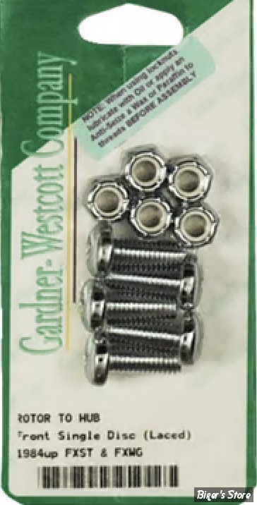 ECLATE DF - PIECE N° 03 - KIT VISSERIE DE DISQUE AVANT (JANTE A RAYONS) - OEM 3655 ET 7739 - TORX - CHROME - C-80-41T