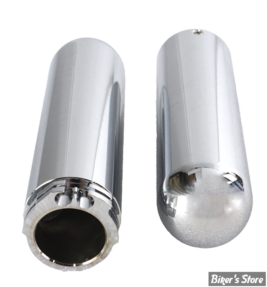 POIGNEES - V-TWIN TEDD CYCLE - Billet Fat Style Grip Set - CHROME - 1"1/2