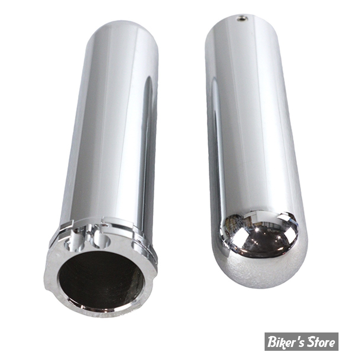 POIGNEES - V-TWIN TEDD CYCLE - Billet Fat Style Grip Set - CHROME - 1"1/4