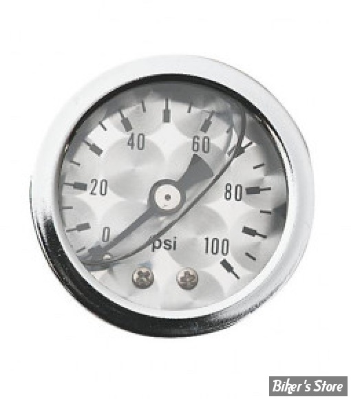 MANO DE PRESSION D HUILE - ENGINE TUNED - 0 À 60 PSI - CORPS CHROME 