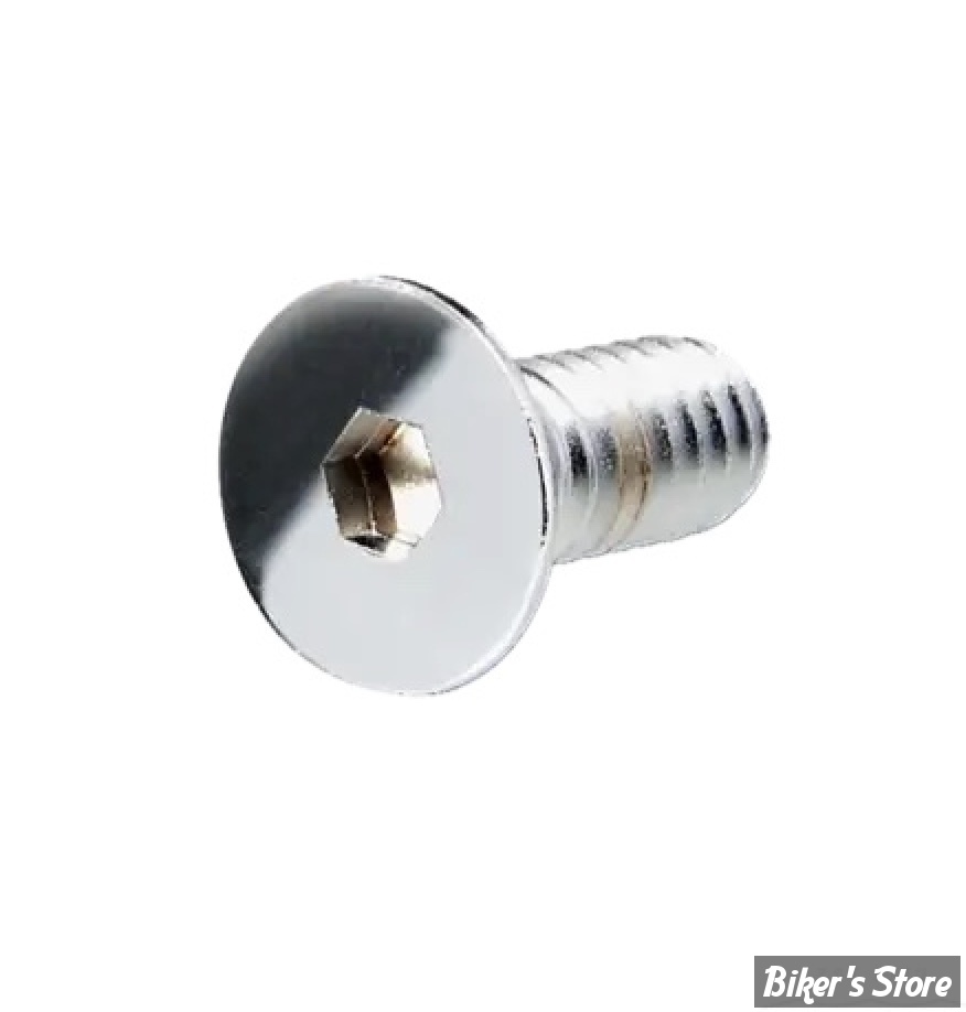 ECLATE I - PIECE N° 26 - TRAPPES DE DERBY ET D INSPECTION - 1/4-20 x 5/8 FRAISEE - SPORTSTER 91UP : Vis - OEM 41191-74A - CHROME - LA PIECE