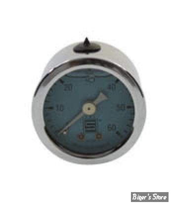 MANO DE PRESSION D'HUILE -  60 PSI - V-TWIN - 0 À 60 PSI - V-TWIN / SIFTON - CORPS : CHROME