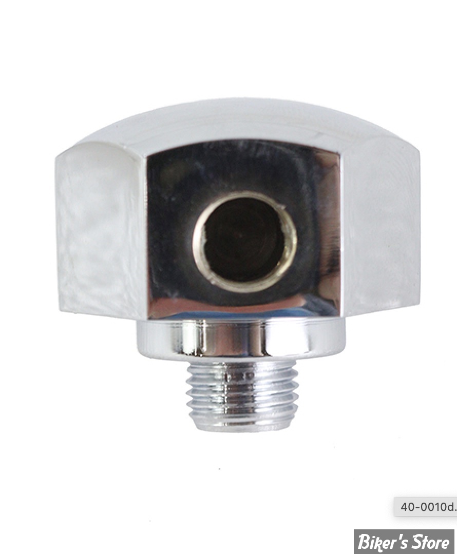 ADAPTATEUR/RACCORD DE MANO DE PRESSION D HUILE - BT71/84 - XL71/85 - KNUCKLE STYLE - Wyatt Gatling - CHROME