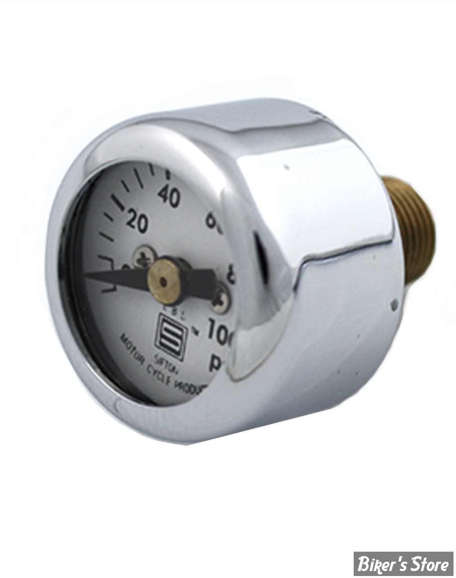MANO DE PRESSION D'HUILE - 100 PSI - V-TWIN / SIFTON - 0 À 100 PSI - Mini Oil Gauge