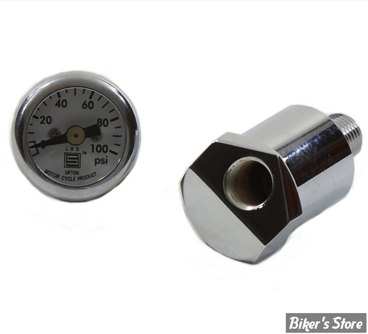 - KIT MANO DE PRESSION D HUILE - 100 PSI - BIG TWIN EVO 84/99 - V-TWIN - Mini Oil Gauge Ki