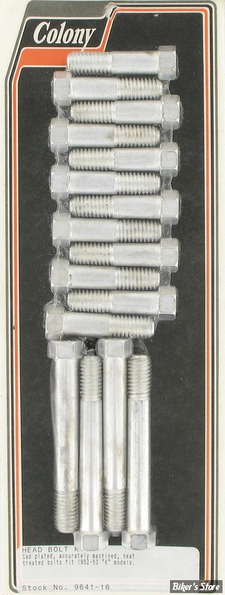 ECLATE G - PIECE N° 10 - KIT VISSERIE DE CULASSE - OEM 4666 / 4718 - OEM STYLE - CADMIUM - COLONY - 9641-16