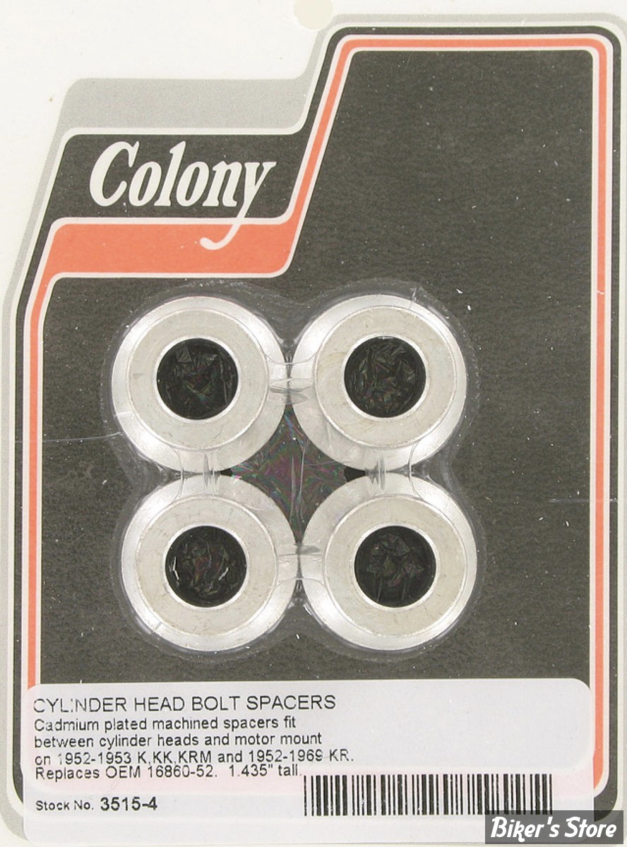 ECLATE G - PIECE N° 13 - Entretoises de boulons de culasse - MODÈLE K 52/53 - OEM 16860-52 - CADMIUM - COLONY - 3515-4