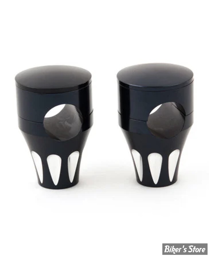 RISERS - HAUTEUR :  50MM / 2" - KEN'S FACTORY - RAINURES - NOIR - 2-101