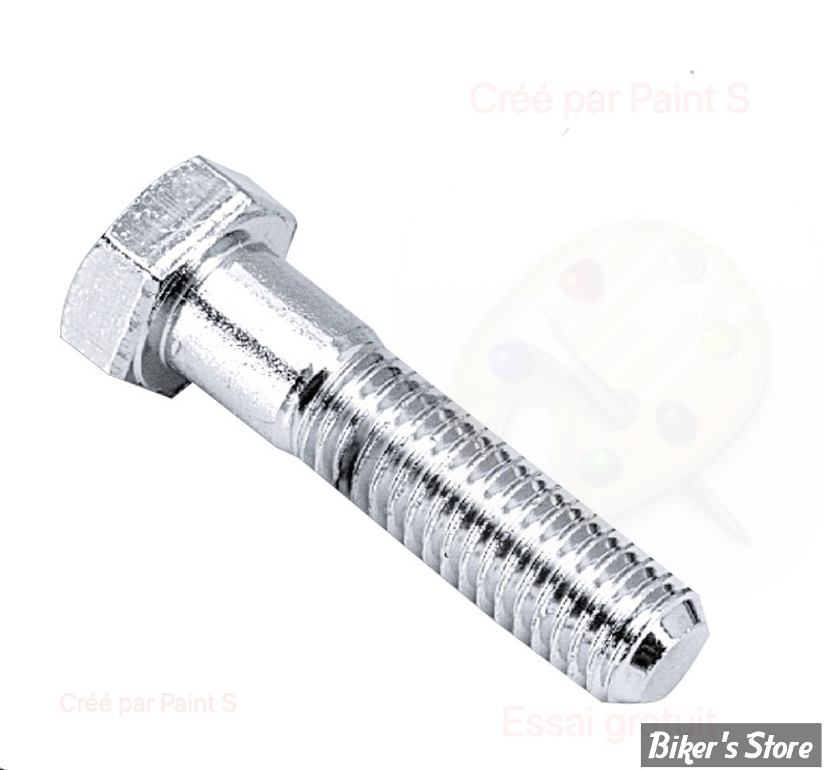 VIS TETE HEXAGONALE - 1/2"-13 X 51MM / 2" - HEXAGONALE - CHROME - ZODIAC / MIDWEST - LA PIÈCE