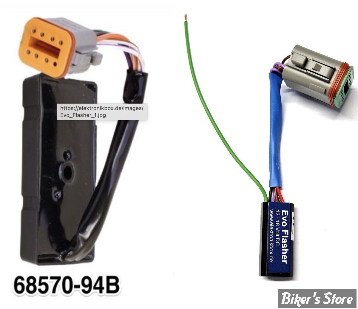 CENTRALE DE CLIGNOTANT - OEM 68540-96 / 68570-94B - EVO FLASHER 1 - Axel Joost Elektronik