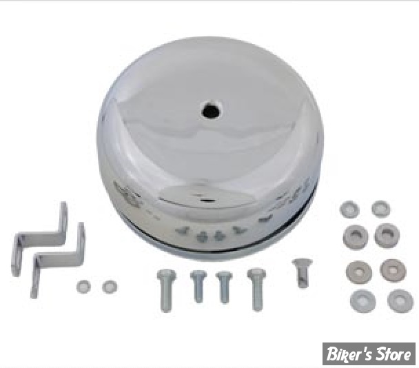 ECLATE M - PIECE N° 64 - FILTRE A AIR ORIGINAL ROND 7" -  KEIHIN CV - V-TWIN / Wyatt Gatling - CHROME