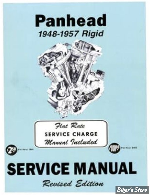 MANUEL D'ENTRETIEN / SERVICE MANUAL - 1948/1957 PANHEAD - OEM 00000-00 - 1948-1957 Rigid Panhead Service Manual