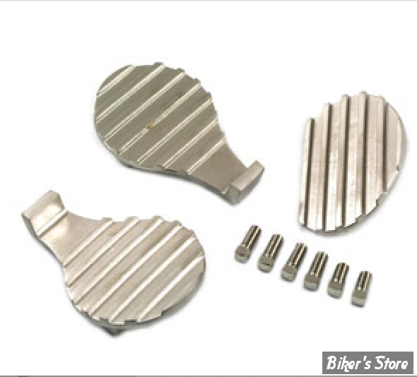ECLATE IE - PIECE N° 01A - COUVRES PEDALE D'EMBRAYAGE AU PIEDS - OEM 11791-45 / 36950-45 - Finned Pedal Pad - FONTE Set LES 3 PIÈCES