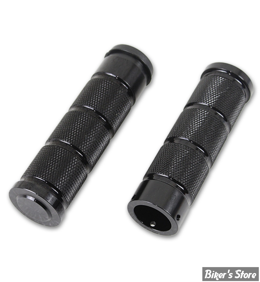 POIGNEES - V-TWIN TEDD CYCLE / WYATT GATLING - Retro Throttle by Wire Grip Set - NOIR