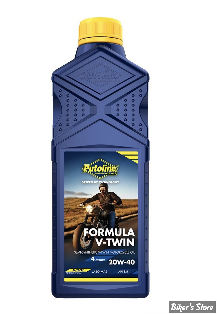 HUILE MOTEUR - 20W40 - PUTOLINE - SEMI-SYNTHÉTIQUE - Putoline Formula V-Twin 20W-40 engine oil - 1 LITRE