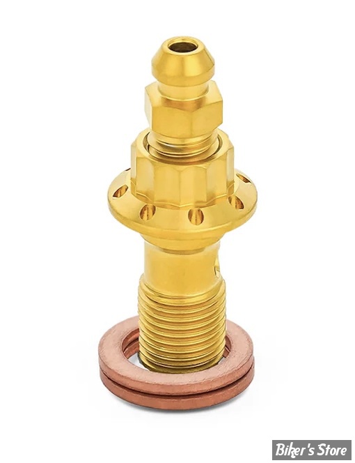 ECLATE L - PIECE N° 16 - VIS BANJO 10MM X 1 - OEM 41750-06B / 41750-06B  - ARLEN NESS - BOLT BANJO BLEEDER - TITANIUM - FINITION :  GOLD - 300-823