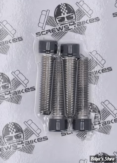 ECLATE O - PIECE N° 04B - KIT VISSERIE DE GARDE BOUE AVANT - OEM 4978 - SPORTSTER 1200X 10/22 - SCREWS4BIKES - NOIR BRILLANT - FF.HD.2.sw