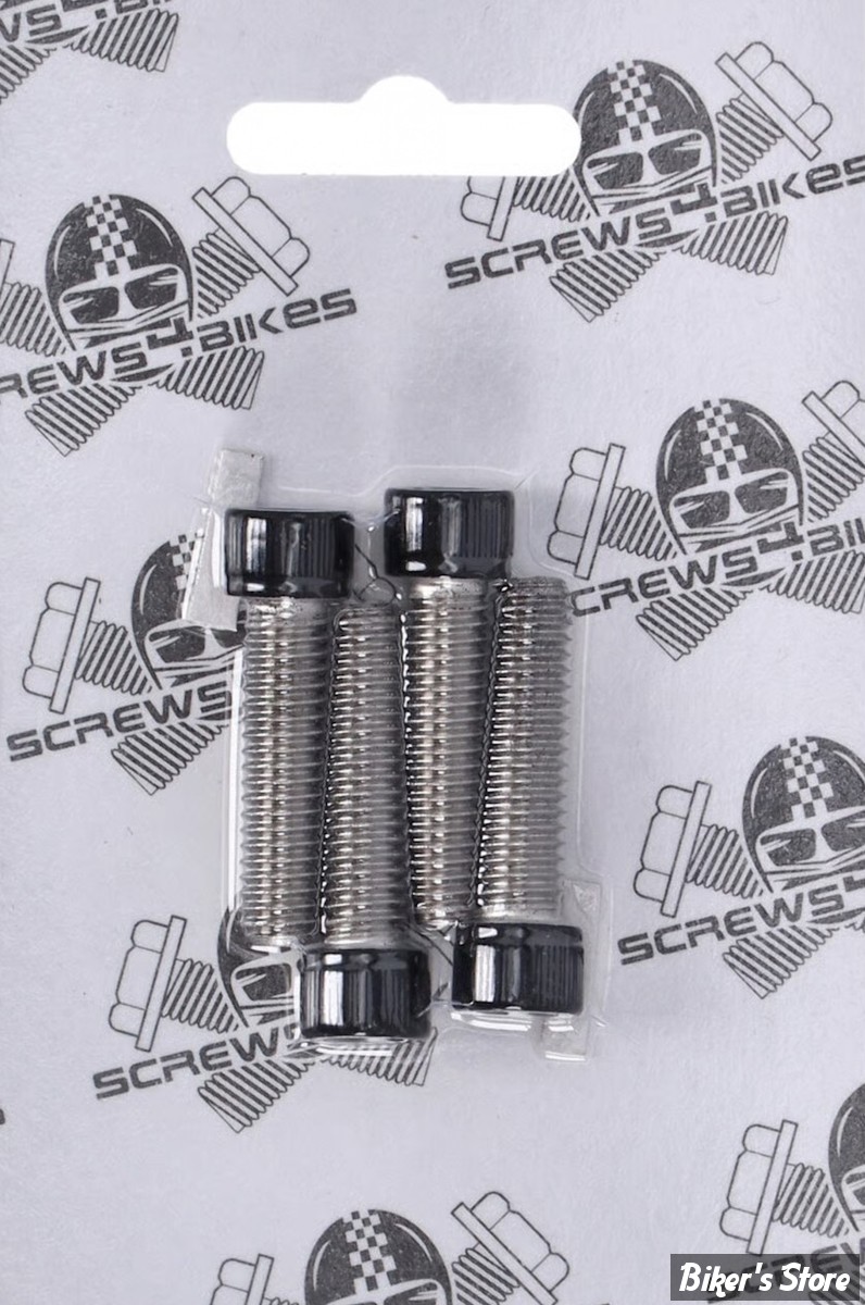 VISSERIE DE PLATINE DE RISERS - OEM 3210A - 5/16-18 x 1 1/4" UNC - SCREWS4BIKES - NOIR BRILLANT - LK.HD.3.sw