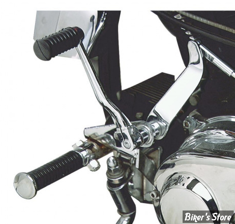 - COMMANDES AVANCEES - SOFTAIL 84/99 / BIGTWIN 58/84 - CUSTOM CHROME - ACIER - CHROME - STANDARD