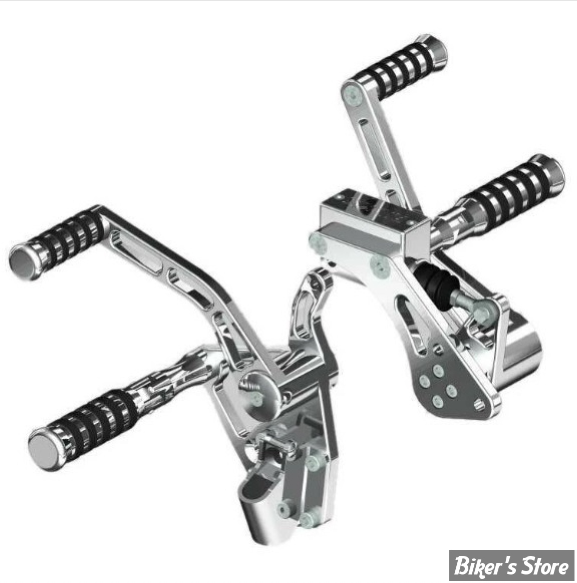 - COMMANDES AVANCEES - SOFTAIL 84/99  - RICK'S - BILLET ALUMINIUM - LONGUEUR :+ 2" -  REPOSES PIEDS : O'RING - POLI - 50-1000099-1