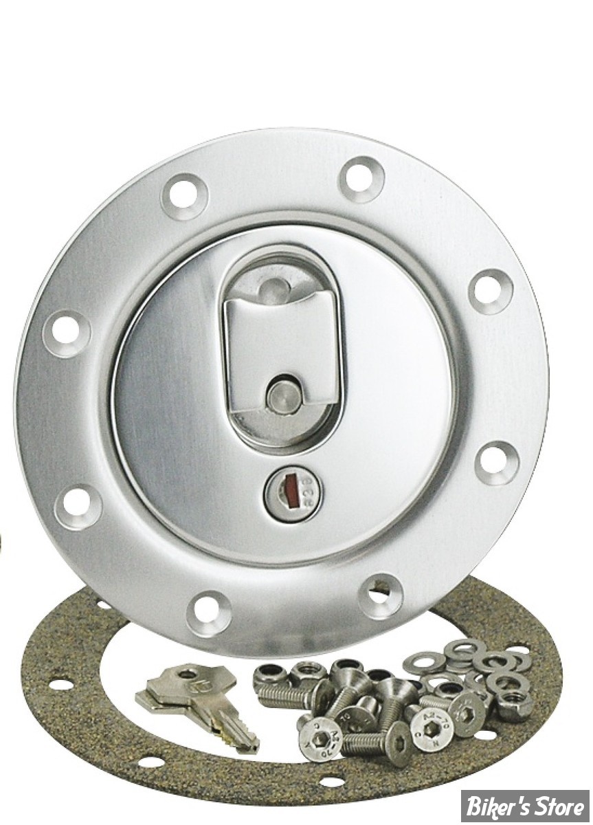 BOUCHON DE RÉSERVOIR - TRAPPE AVIA - DIAMÈTRE : 120MM - ZODIAC - AERO 400 - NON VENTILÉ - ARGENT / AVEC SERRURE