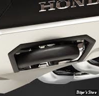 MOULURES / ENJOLIVEURS D'ENTOURAGE DE PARE-CYLINDRES - SHOW CHROME / BIG BIKE PARTS - HONDA GOLDWING GL1800 2018/2023 - ENGINE GUARD OPENING TRIM - NOIR - 52-932