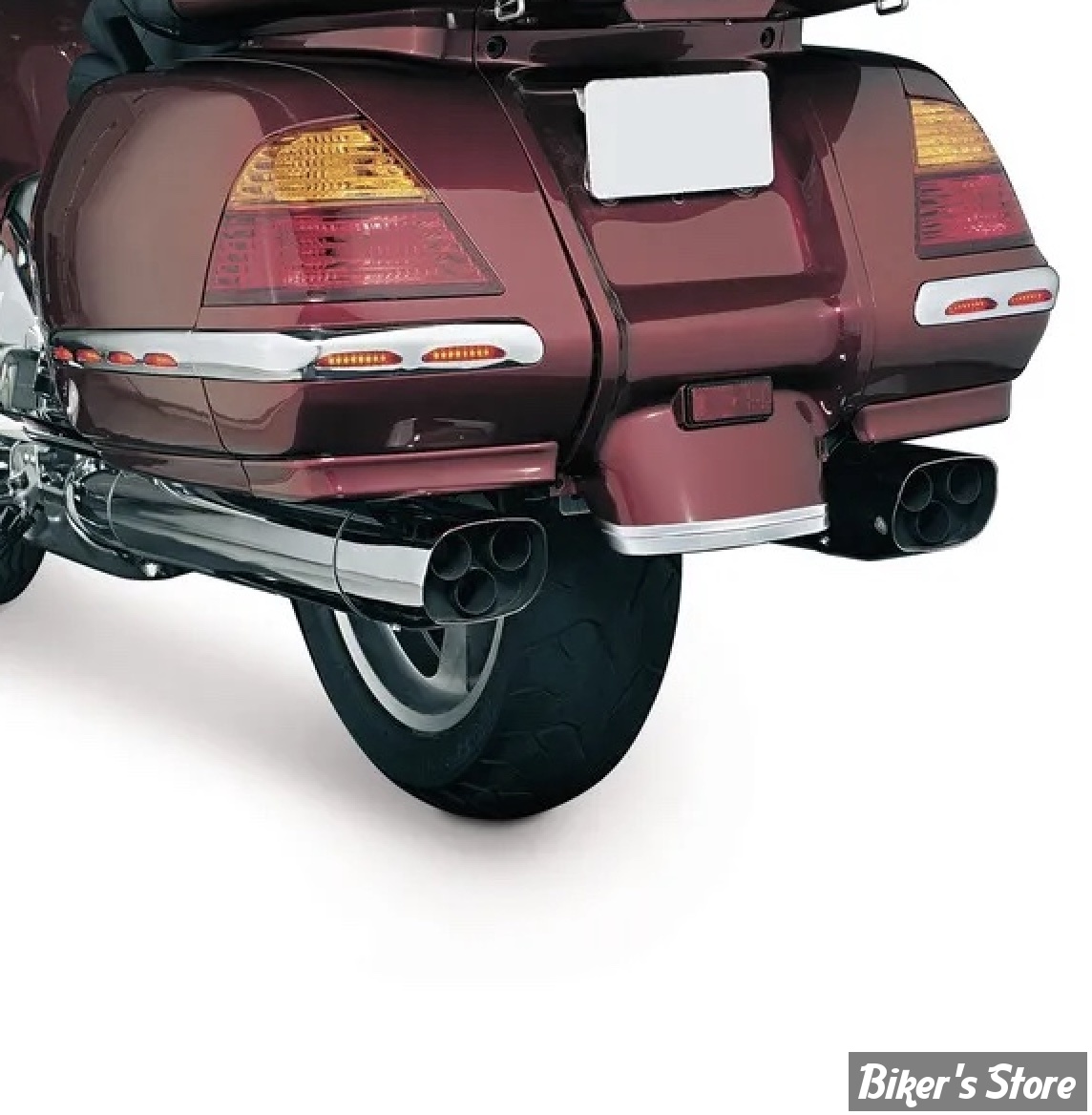 MOULURES DE SACOCHES LED - KURYAKYN - HONDA GOLDWING 1800 - LED Saddlebag Molding Sets 4 Pièce - CHROME / CABOCHONS : ROUGE - KUR3202 / 3202