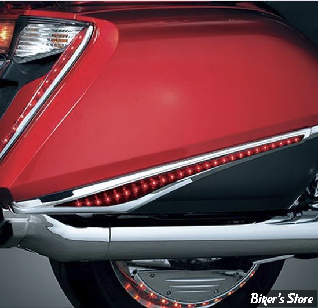 KIT ECLAIRAGE LED DE SACOCHES - KURYAKYN - HONDA GOLDWING 1800 - LED Saddlebag Accent Swoops - CHROME - KUR3232 / 3232
