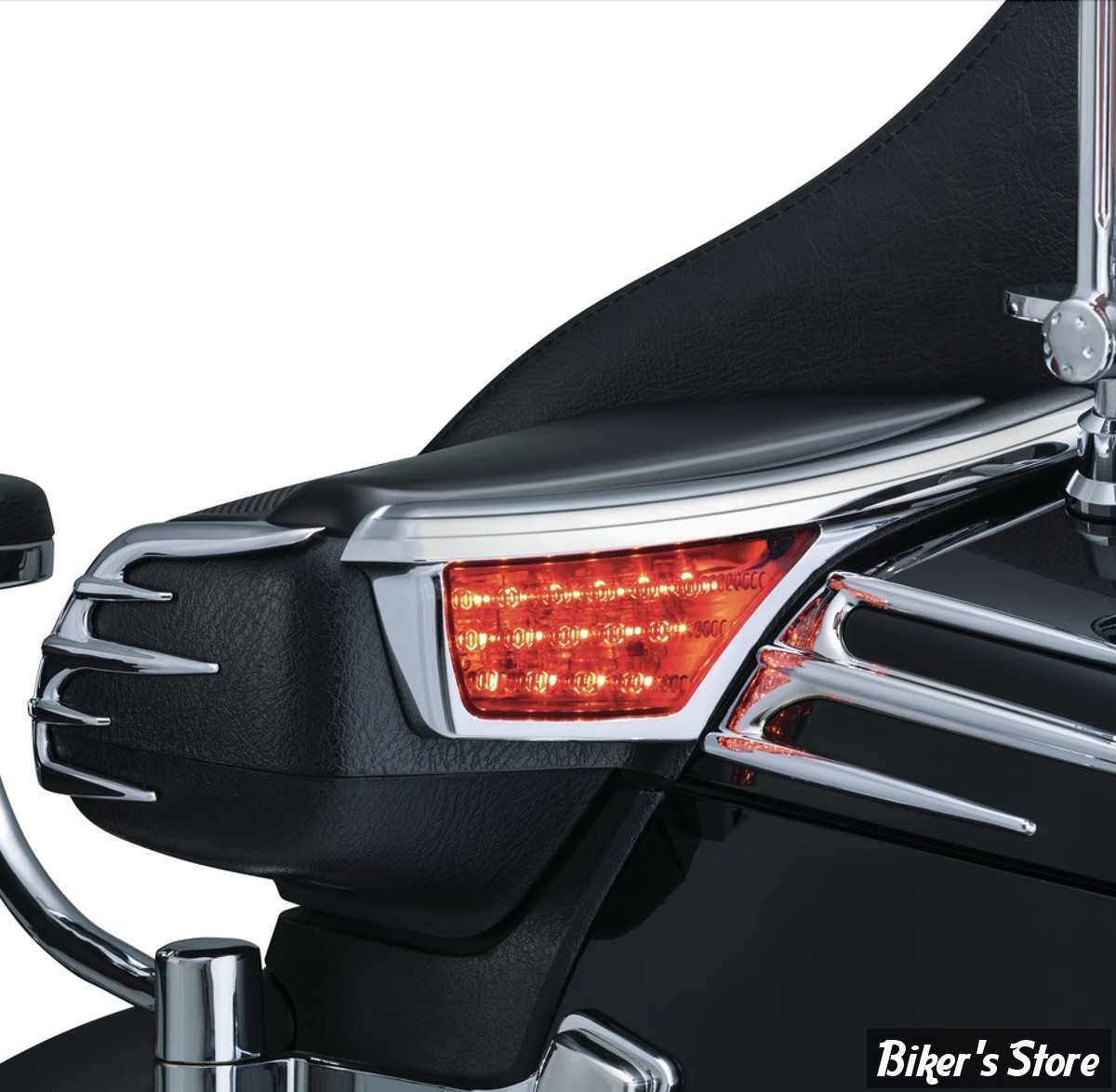 MOULURES D'ACCOUDOIRS PASSAGER - LED - KURYAKYN - HONDA GOLDWING 1800 - LED Passenger Armrest Trims With Turn Signal - CHROME - KUR3240 / 3240