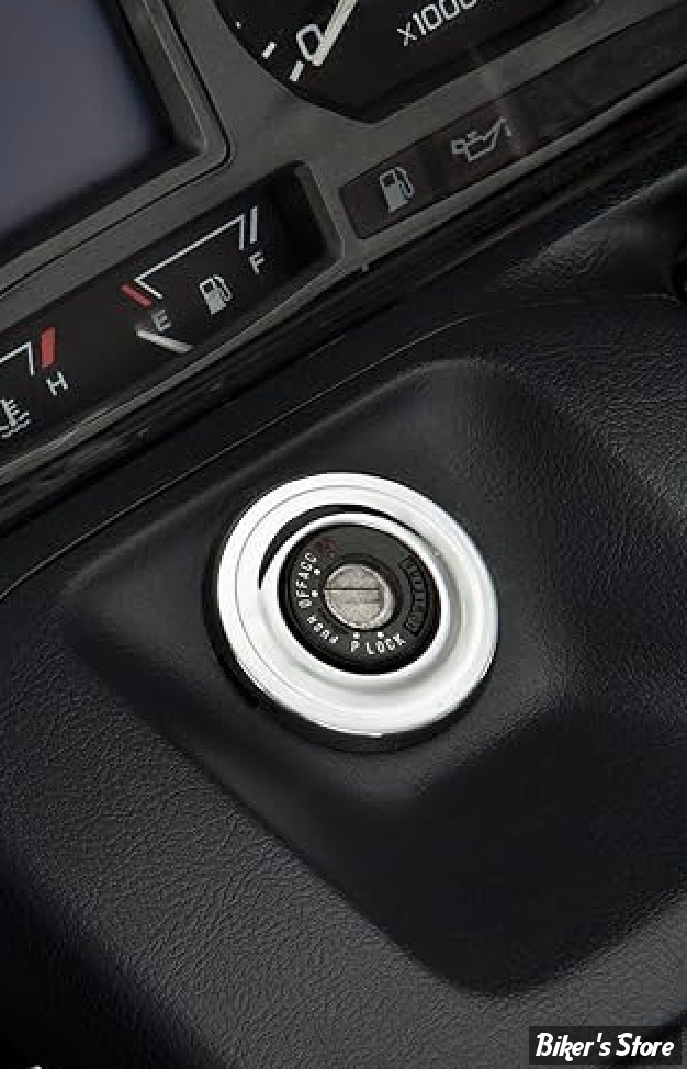 PLAQUE / ENJOLIVEUR DE CLÉ - SHOW CHROME / BIG BIKE PARTS - HONDA GOLDWING GL1500 - KEY SWITCH CHROME GROMMET - CHROME - 52-568