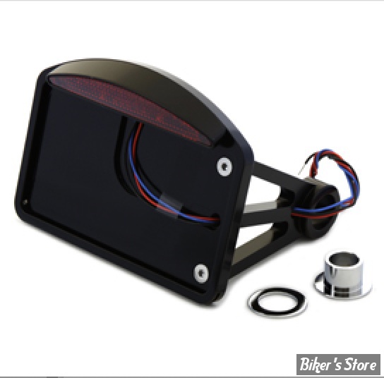 PLAQUE LATERALE - 100 X 180 - SOFTAIL 84/06 / DYNA 06/07 - BILLET - Crescent horizontale - Noir