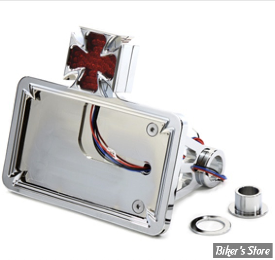 PLAQUE LATERALE - 100 X 180 - PLAQUE LATERALE - SOFTAIL 84/06 / DYNA 06/07 - BILLET - Maltese HORIZONTALE