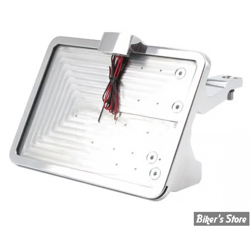 PLAQUE LATERALE - 143 X 210 - SOFTAIL M8 FXDRS 2019UP - CPV - SLIDE-IN LICENSE PLATE - AVEC FEU LARGELIGHT LED - POLI - 0607