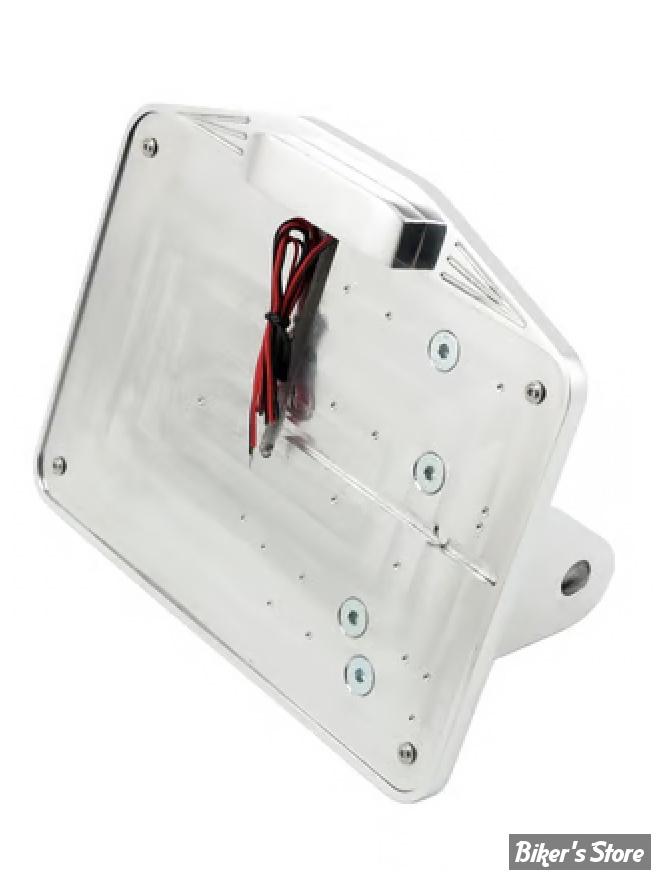 PLAQUE LATERALE - 143 X 210 - DYNA 1991/2017 - CPV - Dyna shock mount license plate bracket kit - AVEC FEU LARGELIGHT LED - POLI - 0472