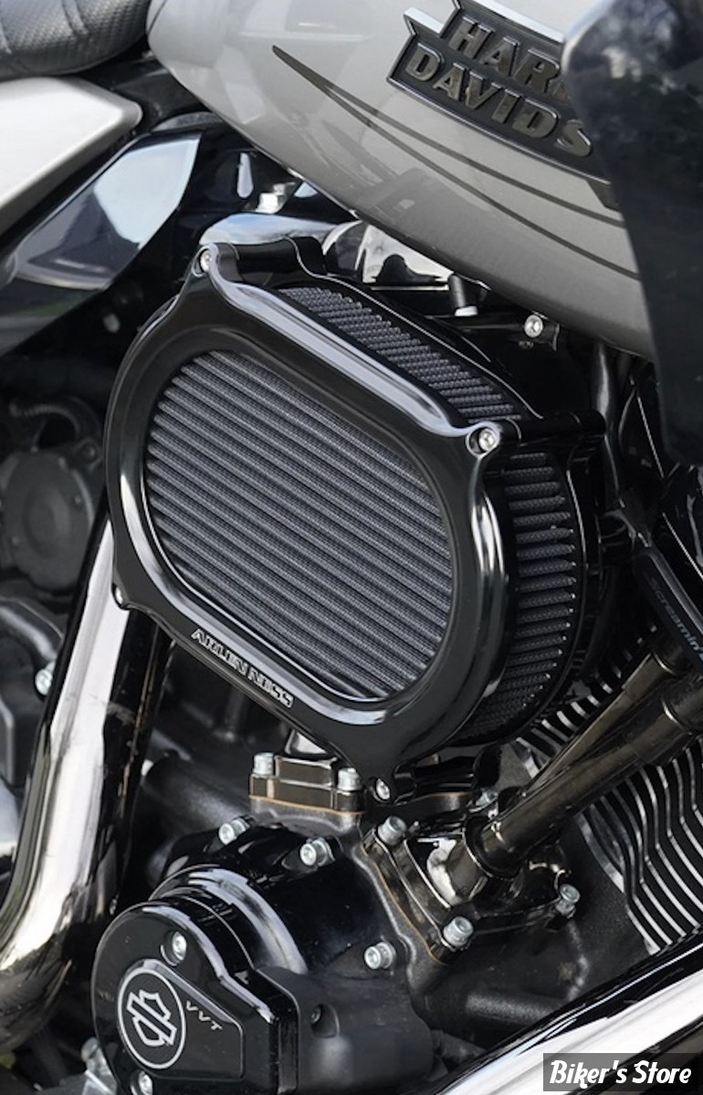 - FILTRE A AIR A.NESS - MILWAUKEE EIGHT TOURING 17UP / SOFTAIL 18/24 -  Stage II Oval Upgrade air cleaner kit - FINITION :  NOIR - 600-194