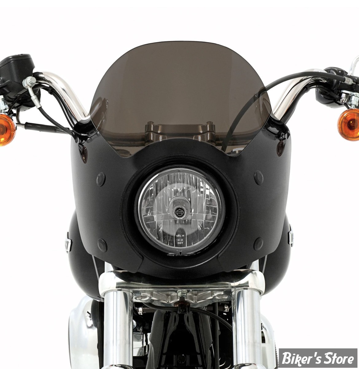 TETE DE FOURCHE - MEMPHIS SHADES - CAFE FAIRING - SPORTSTER / DYNA / XG500/750 - NOIR BRILLANT - MEM7301