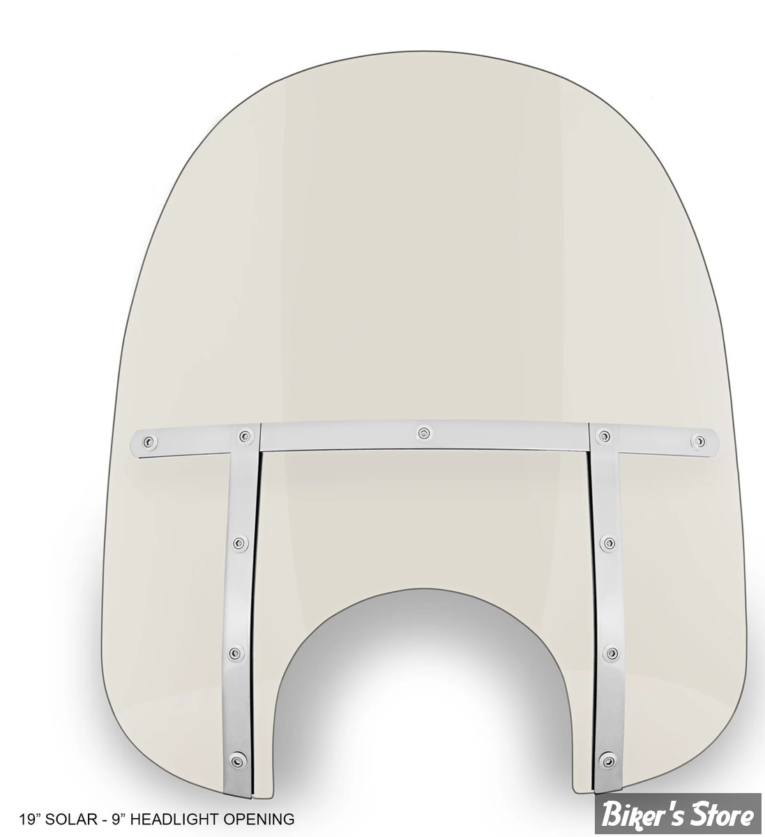 PARE BRISE DÉTACHABLE - MEMPHIS SHADES - MEMPHIS FATS - DÉCOUPE DE PHARE DE 9" - HAUTEUR 19" / 48CM - SOLAR - MEM3719